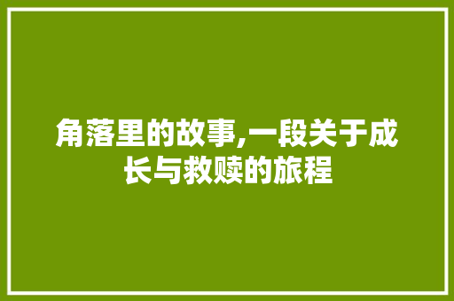 角落里的故事,一段关于成长与救赎的旅程