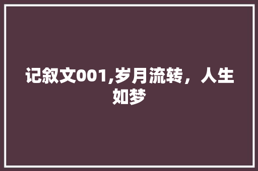 记叙文001,岁月流转，人生如梦