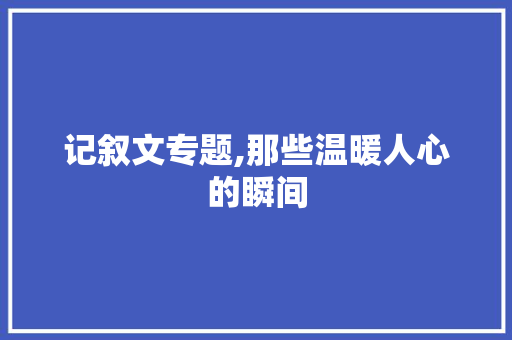 记叙文专题,那些温暖人心的瞬间