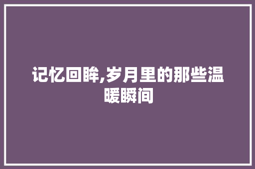 记忆回眸,岁月里的那些温暖瞬间