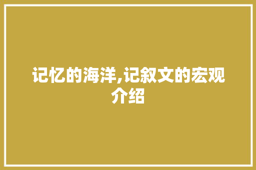 记忆的海洋,记叙文的宏观介绍