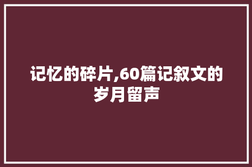 记忆的碎片,60篇记叙文的岁月留声