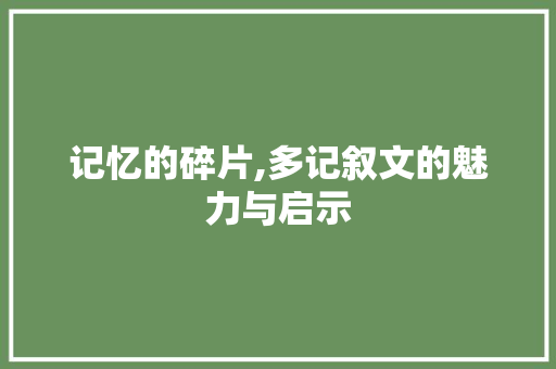 记忆的碎片,多记叙文的魅力与启示