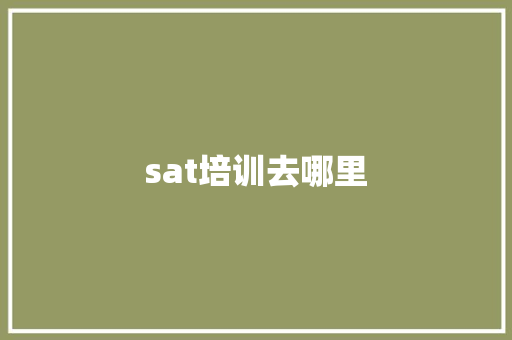 sat培训去哪里 未命名