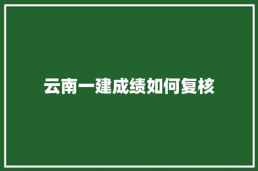 云南一建成绩如何复核 未命名