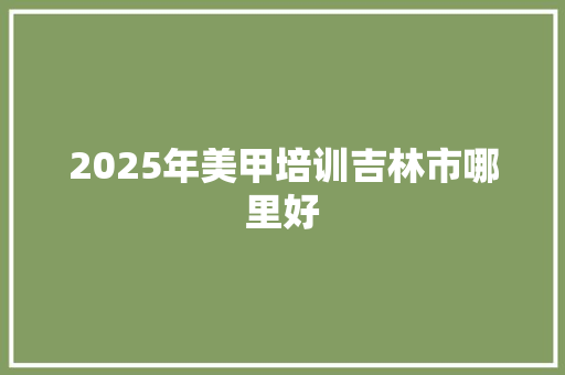 2025年美甲培训吉林市哪里好 未命名