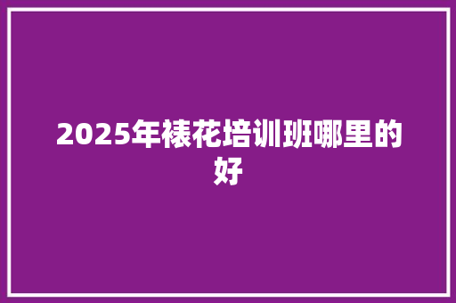 2025年裱花培训班哪里的好 未命名