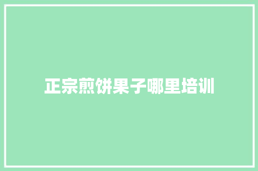 正宗煎饼果子哪里培训 未命名