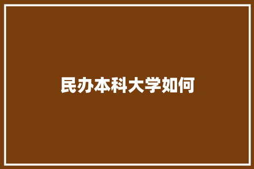 民办本科大学如何 未命名