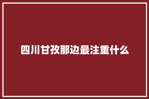 四川甘孜那边最注重什么