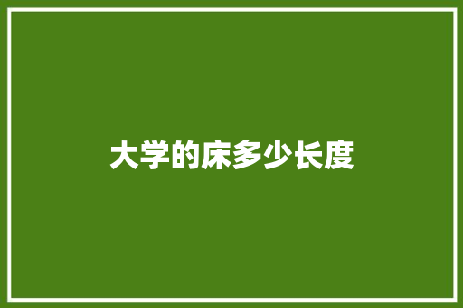 大学的床多少长度 未命名