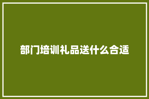 部门培训礼品送什么合适