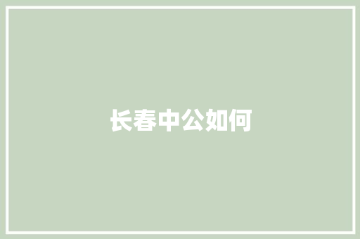 长春中公如何 未命名