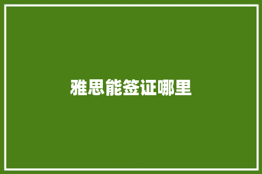 雅思能签证哪里 未命名