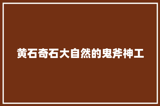 黄石奇石大自然的鬼斧神工 未命名