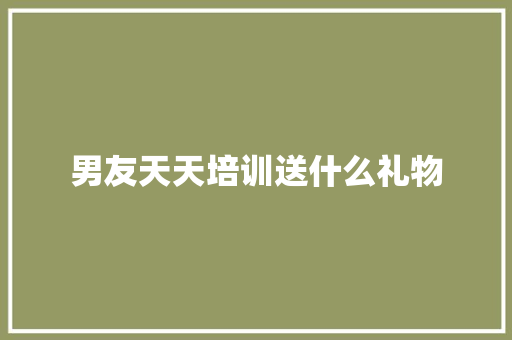 男友天天培训送什么礼物