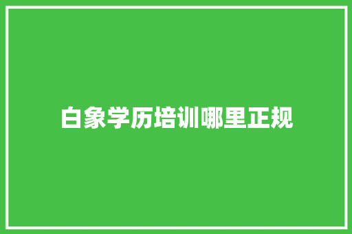 白象学历培训哪里正规 未命名