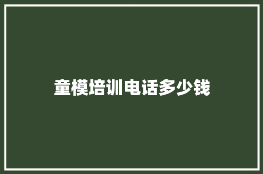 童模培训电话多少钱