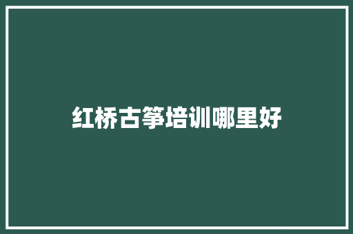 红桥古筝培训哪里好 未命名