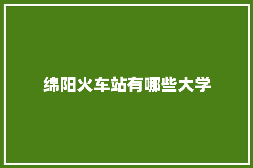 绵阳火车站有哪些大学