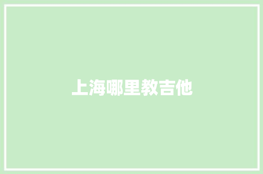 上海哪里教吉他 学术范文