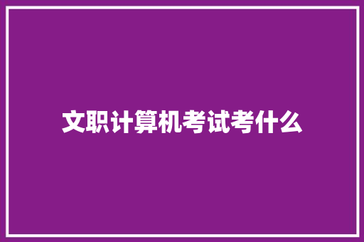 文职计算机考试考什么 会议纪要范文