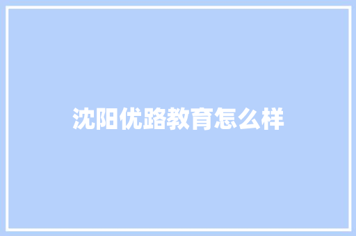 沈阳优路教育怎么样 会议纪要范文