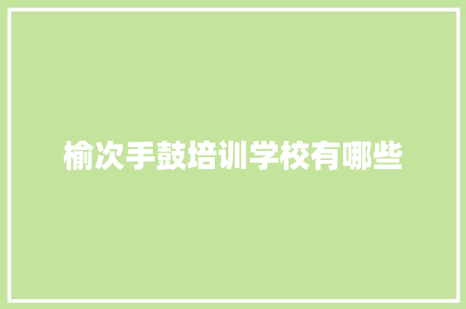 榆次手鼓培训学校有哪些