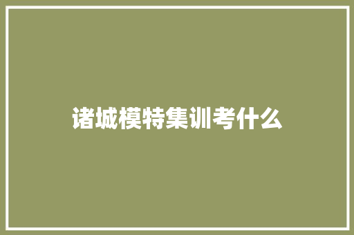 诸城模特集训考什么 报告范文