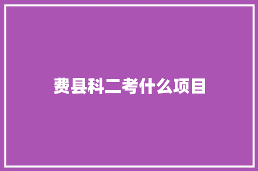 费县科二考什么项目 商务邮件范文