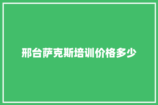 邢台萨克斯培训价格多少 申请书范文