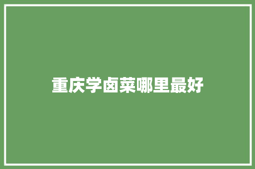 重庆学卤菜哪里最好 会议纪要范文