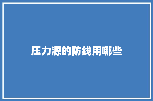 压力源的防线用哪些 工作总结范文