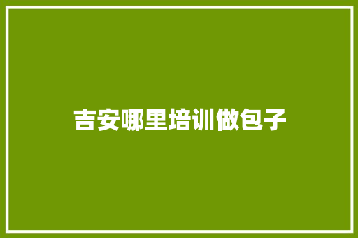 吉安哪里培训做包子 申请书范文