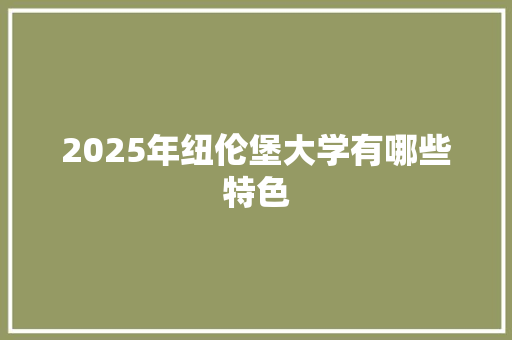 2025年纽伦堡大学有哪些特色 生活范文