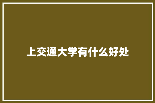 上交通大学有什么好处 会议纪要范文