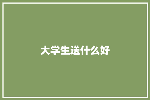 大学生送什么好 报告范文