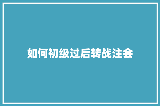 如何初级过后转战注会 论文范文