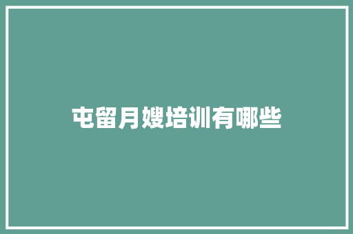 屯留月嫂培训有哪些 申请书范文