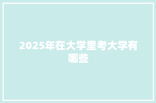 2025年在大学里考大学有哪些 会议纪要范文