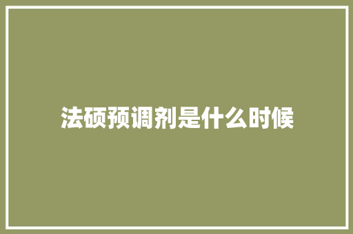 法硕预调剂是什么时候 论文范文