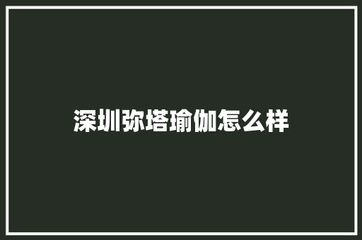 深圳弥塔瑜伽怎么样 会议纪要范文