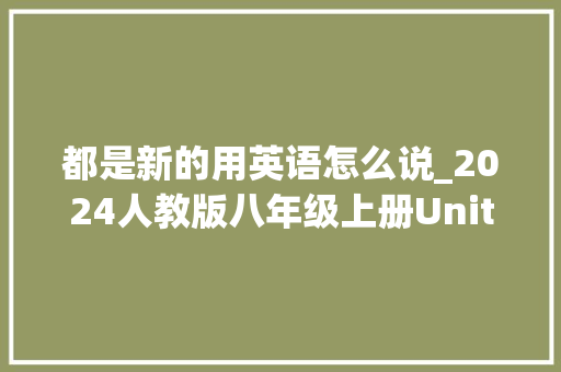 都是新的用英语怎么说_2024人教版八年级上册Unit 2单词及重点单词详解