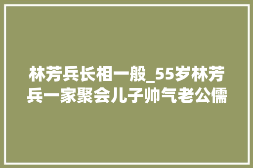 林芳兵长相一般_55岁林芳兵一家聚会儿子帅气老公儒雅90岁母亲老当益壮