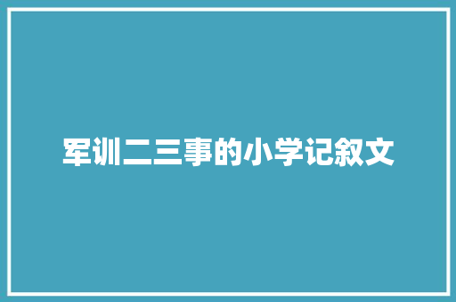 军训二三事的小学记叙文