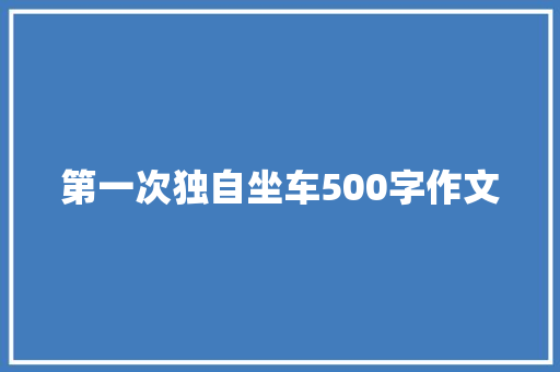 第一次独自坐车500字作文