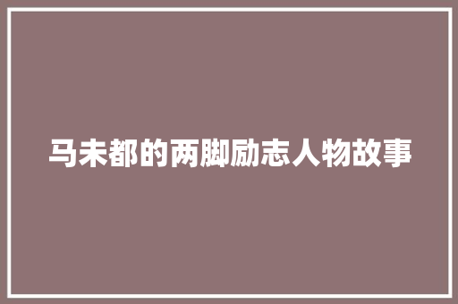 马未都的两脚励志人物故事