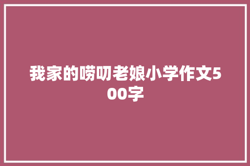 我家的唠叨老娘小学作文500字