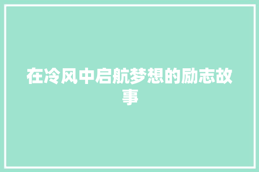 在冷风中启航梦想的励志故事