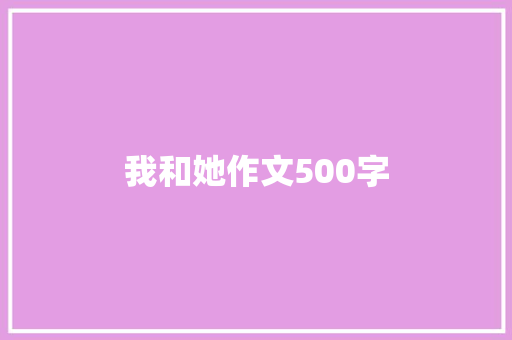 我和她作文500字